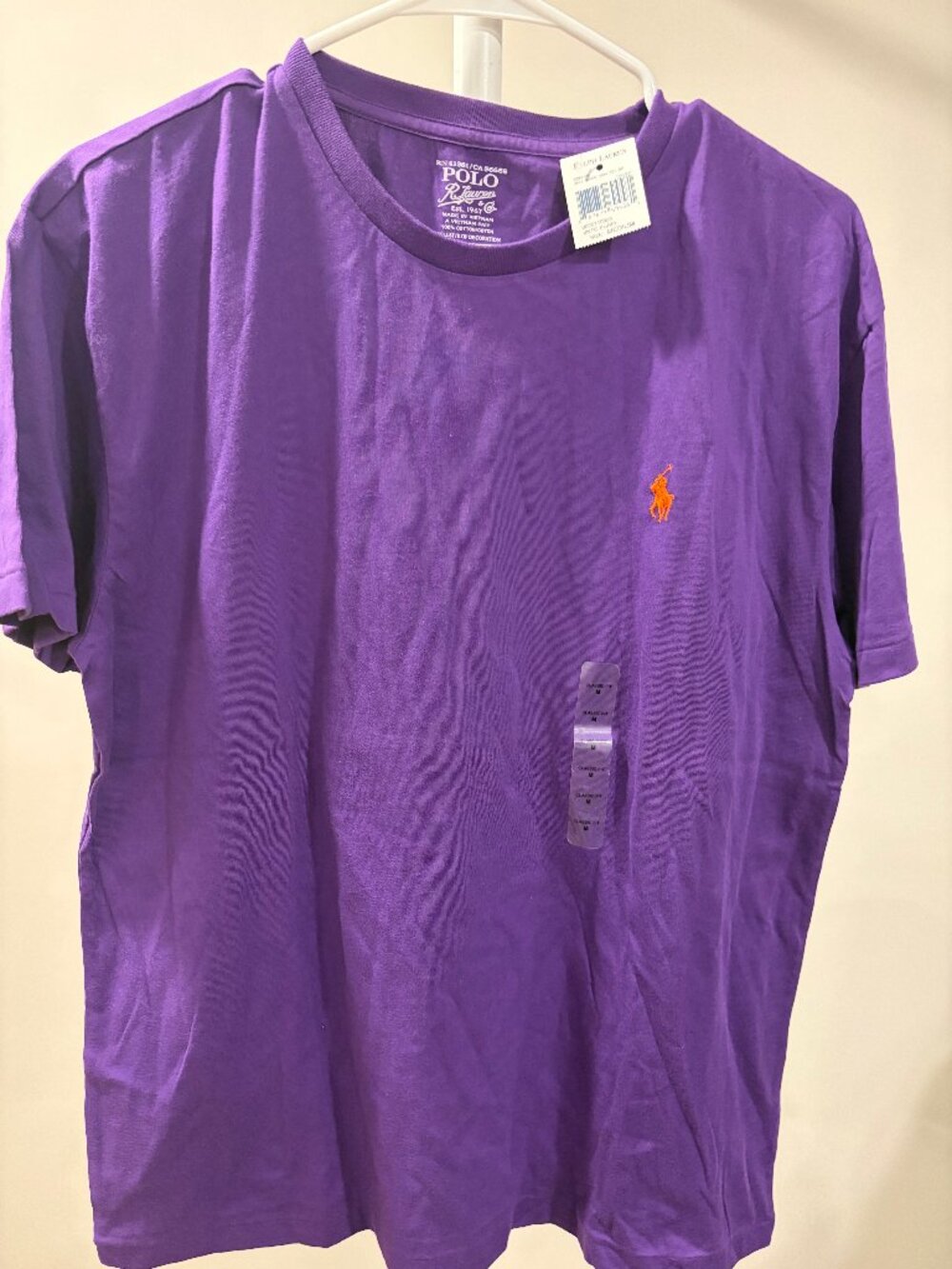NWT Indie Sleaze Polo Ralph Lauren Men M Purple Classic Fit Tee